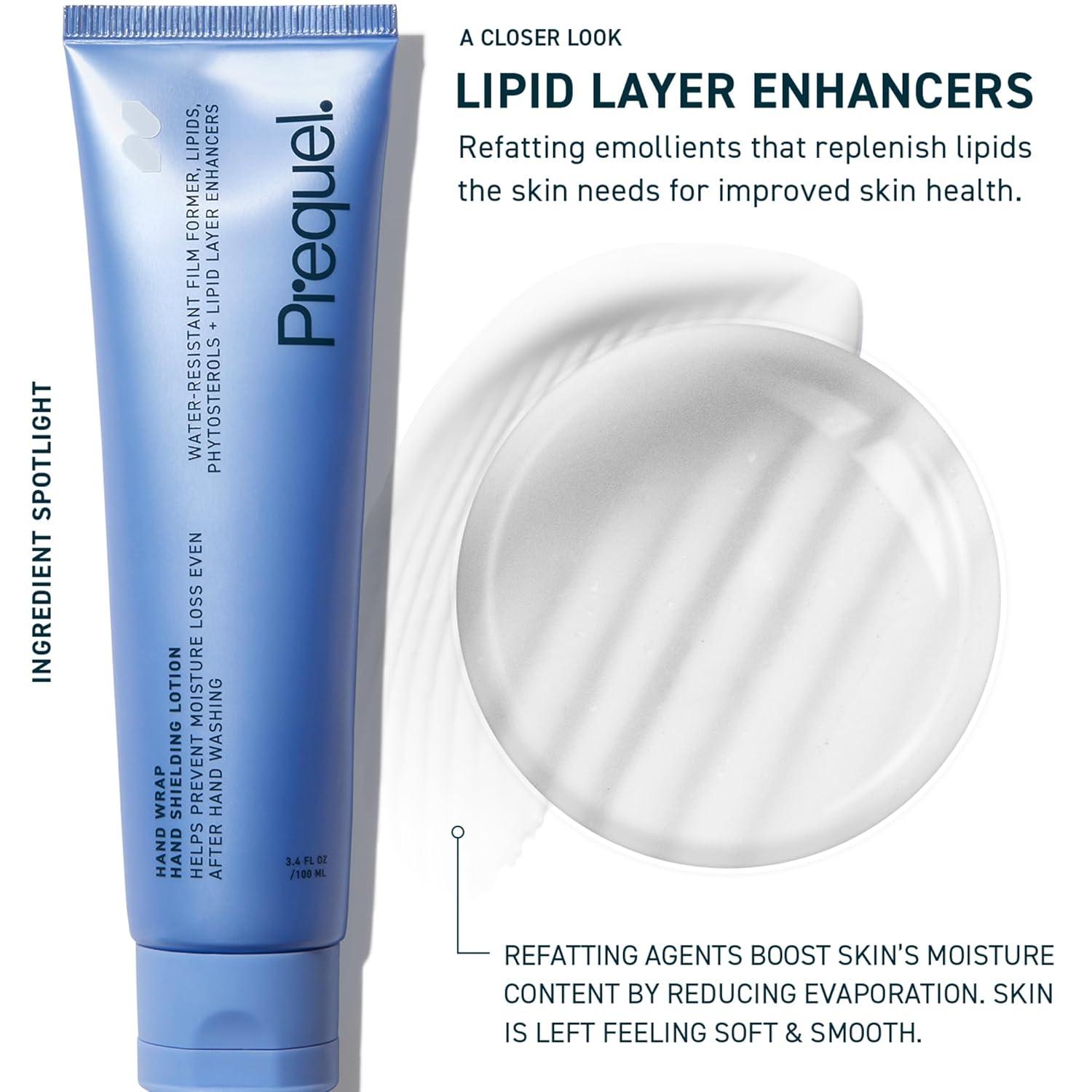 image:imagePrequel Skin Hand Wrap Hand Cream for Dry Cracked Hands Deep Nourishing Moisturizing Formula NonGreasy Balm for Women and Men Unscented Skincare with Moisture Lock Formula 34oz34 Fl Oz Pack of 2