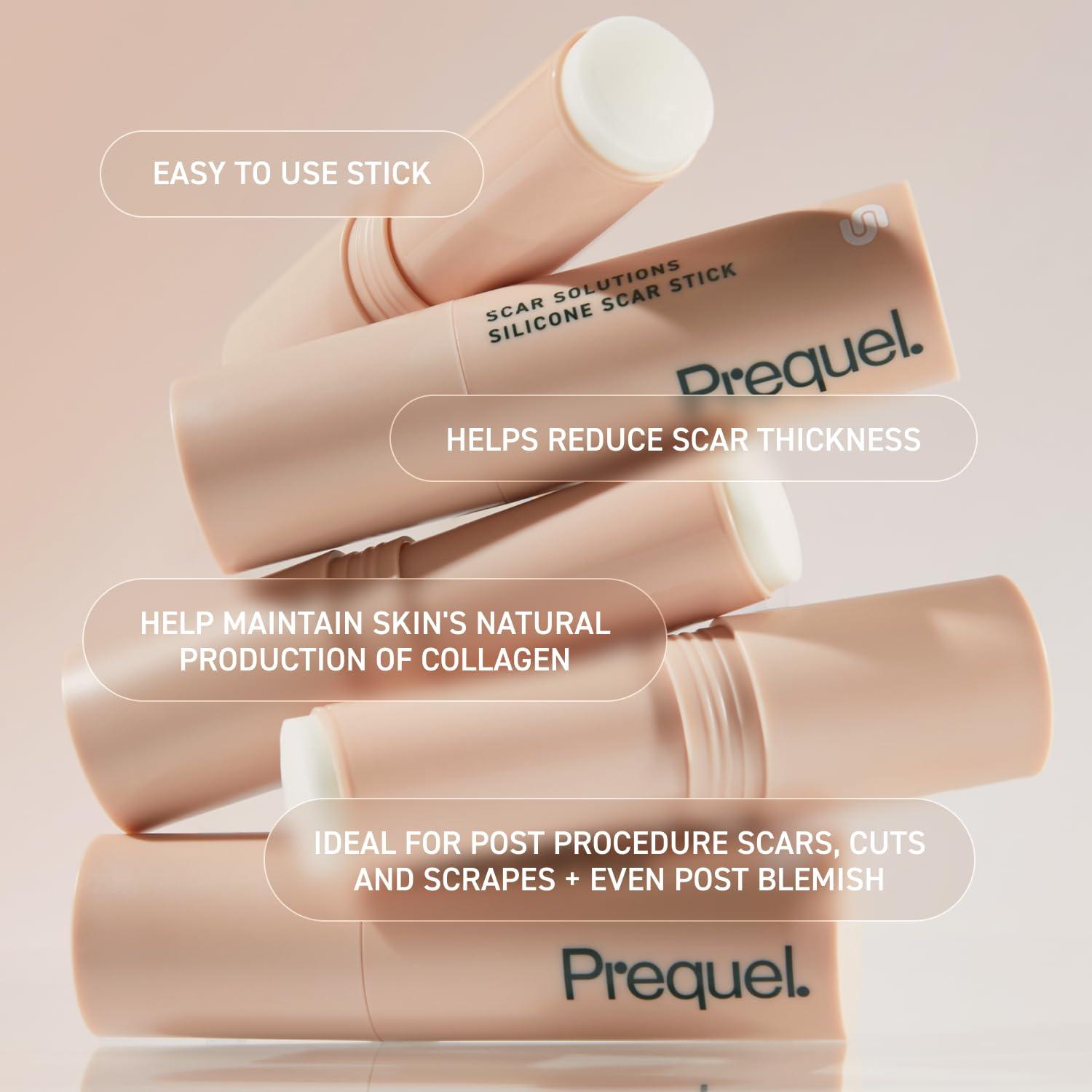 image:imagePrequel Skin Scar Solutions 60 Silicone Scar Stick Thick Solid Velvety Film for Scars Formula Infused with Centella Asiatica Extracts and Vitamin E Soothing and Occlusive