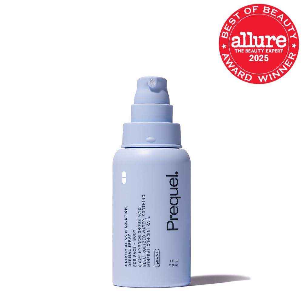 image:imagePrequel Skin Universal Skin Solution Hypochlorous Acid Spray for Face and Body Fine Mist HOCL Facial Cleanser and Dermal Spray with Minerals amp Electrolyzed Water pHStabilized Care 4ozRegula