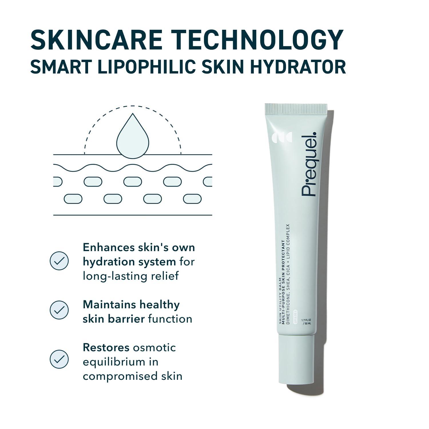 image:imagePrequel Skin Utility Balm Advanced Occlusive Face Cream for Dry Skin Moisturizer for Sensitive Skin Thick NonComedogenic Barrier Protection with Dimethicone and Shea Butter 17oz Tube