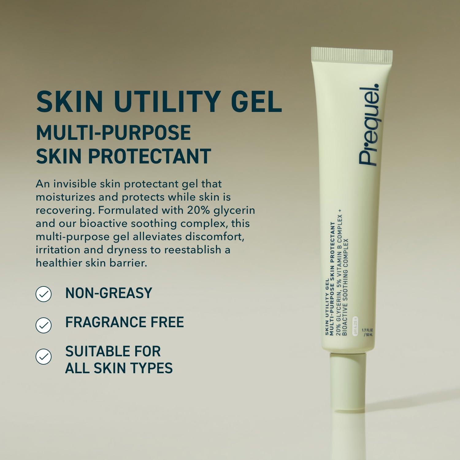 image:imagePrequel Skin Utility Gel Moisturizing Protectant Lightweight MultiPurpose Face and Body Cream for Dry Skin Hand Cream for Cracked Hands Soothing Barrier Support with 20 Glycerin