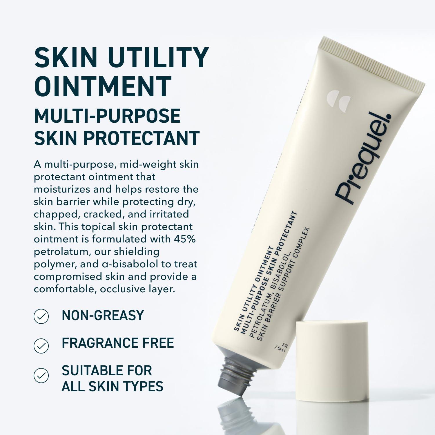 image:imagePrequel Skin Utility Ointment Moisturizing Protectant Midweight Occlusive Face and Body Cream for Dry Skin Hand Cream for Cracked Hands Soothing Barrier Protection with 45 Petrolatum