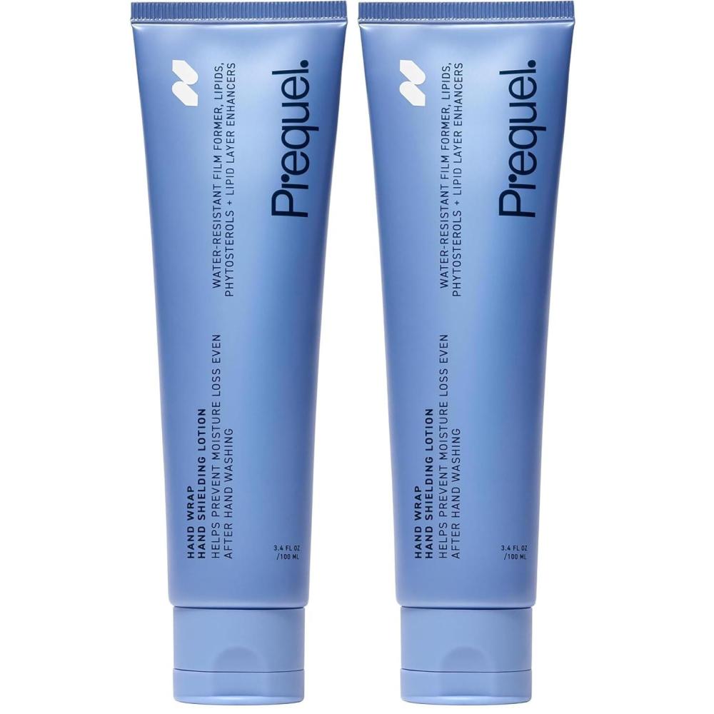 image:imagePrequel Skin Hand Wrap Hand Cream for Dry Cracked Hands Deep Nourishing Moisturizing Formula NonGreasy Balm for Women and Men Unscented Skincare with Moisture Lock Formula 34oz34 Fl Oz Pack of 2
