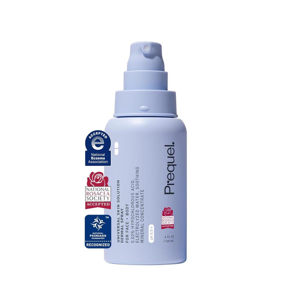 image:imagePrequel Skin Universal Skin Solution Hypochlorous Acid Spray for Face and Body Fine Mist HOCL Facial Cleanser and Dermal Spray with Minerals amp Electrolyzed Water  pHStabilized Care 4ozRegula