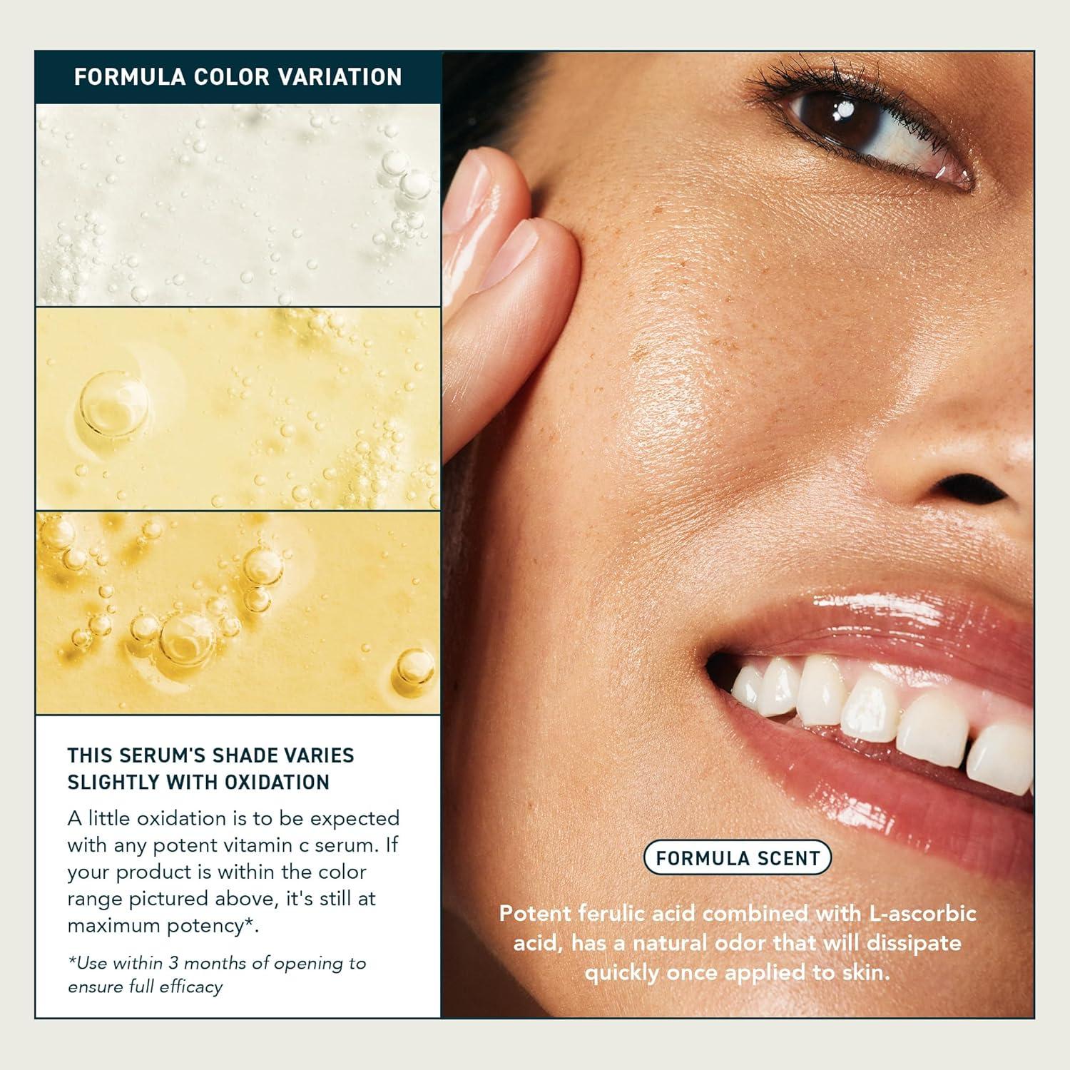 image:imagePrequel Skin LucentC Vitamin C Serum for Face Professional Facial LAscorbic Acid Ferulic Acid Formula with Niacinamide Clinical Skincare for Luminous Firm Skin 1oz Pump