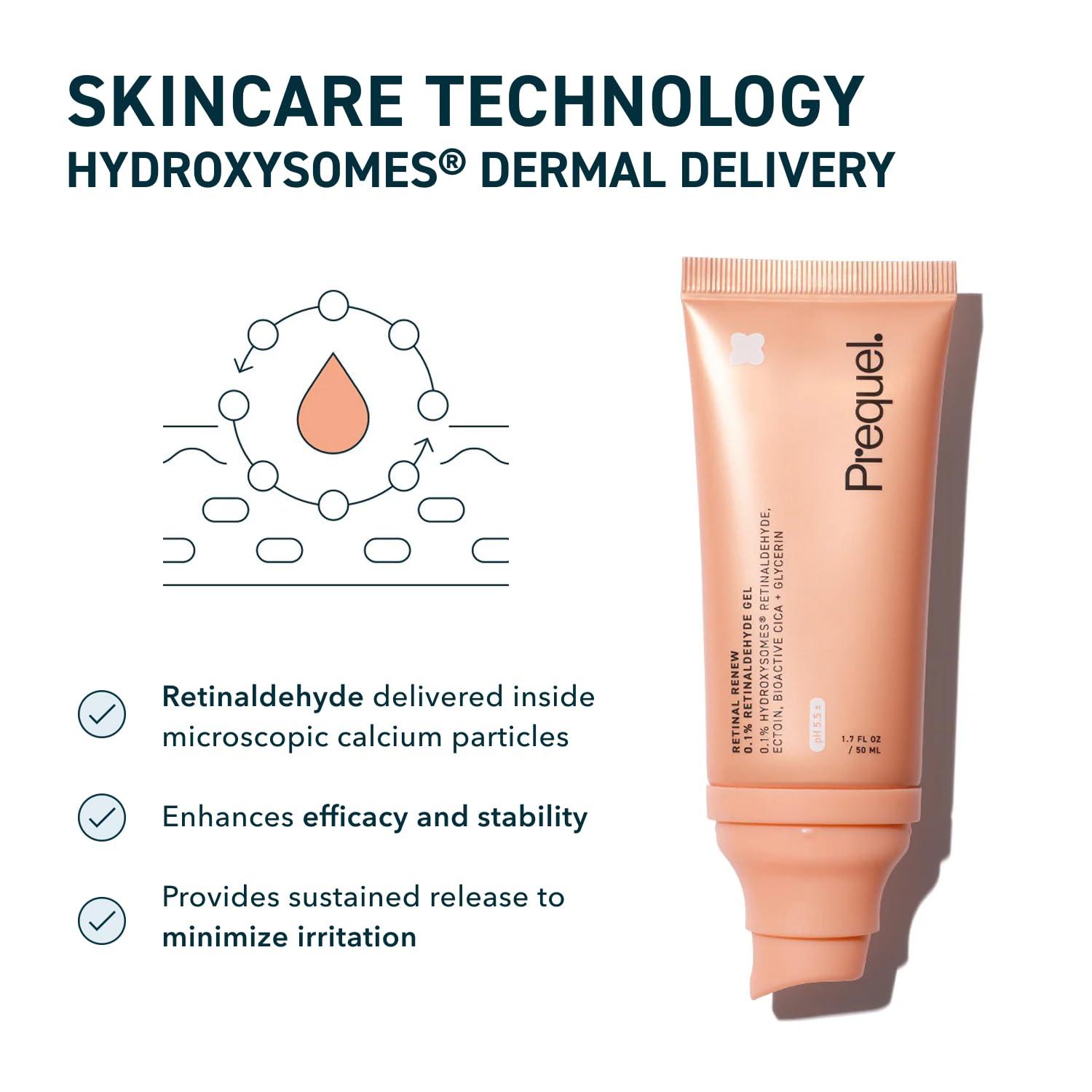 image:imagePrequel Skin Retinal Renew 01 Retinaldehyde Gel with Ectoin Cica amp Jojoba Oil Smooths Texture Firms amp Evens Tone Supports Skin Barrier Dermatologist Developed LowIrritation Retinoid01