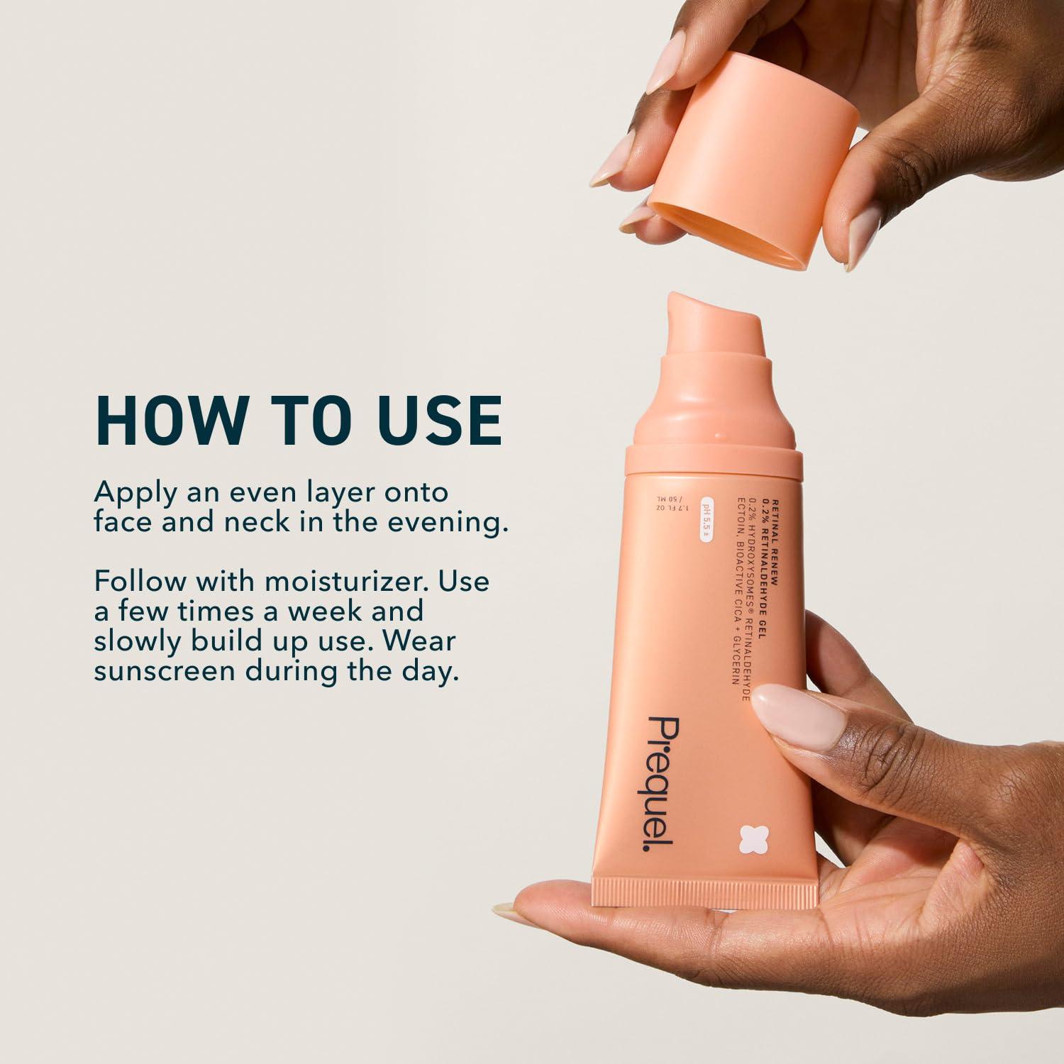 image:imagePrequel Skin Retinal Renew 01 Retinaldehyde Gel with Ectoin Cica amp Jojoba Oil Smooths Texture Firms amp Evens Tone Supports Skin Barrier Dermatologist Developed LowIrritation Retinoid02