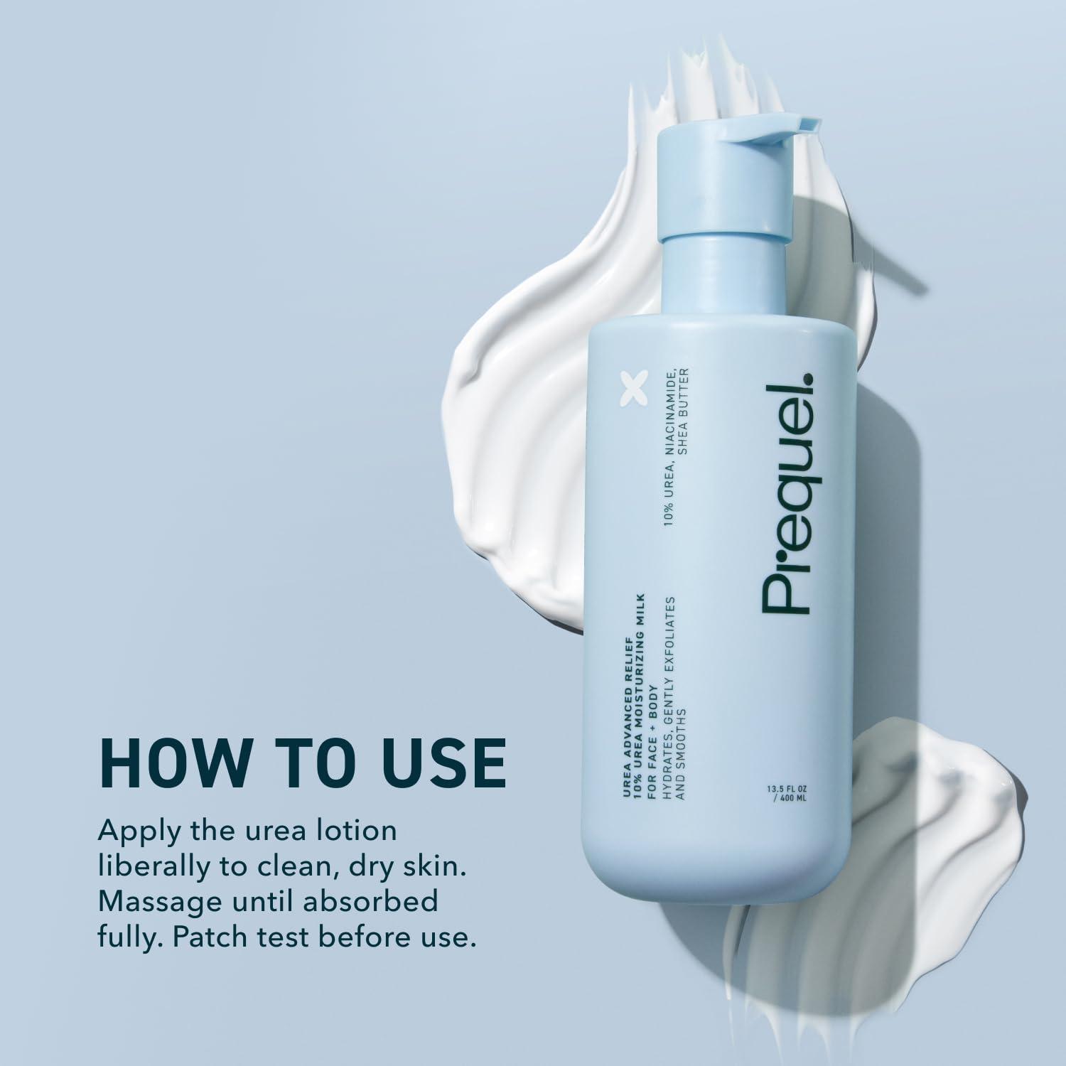 image:imagePrequel Skin Urea 10 Moisturizing Lotion for Face amp Body Unscented Hydrating Cream for Extremely Dry amp Sensitive Skin 675 fl oz Pack of 2