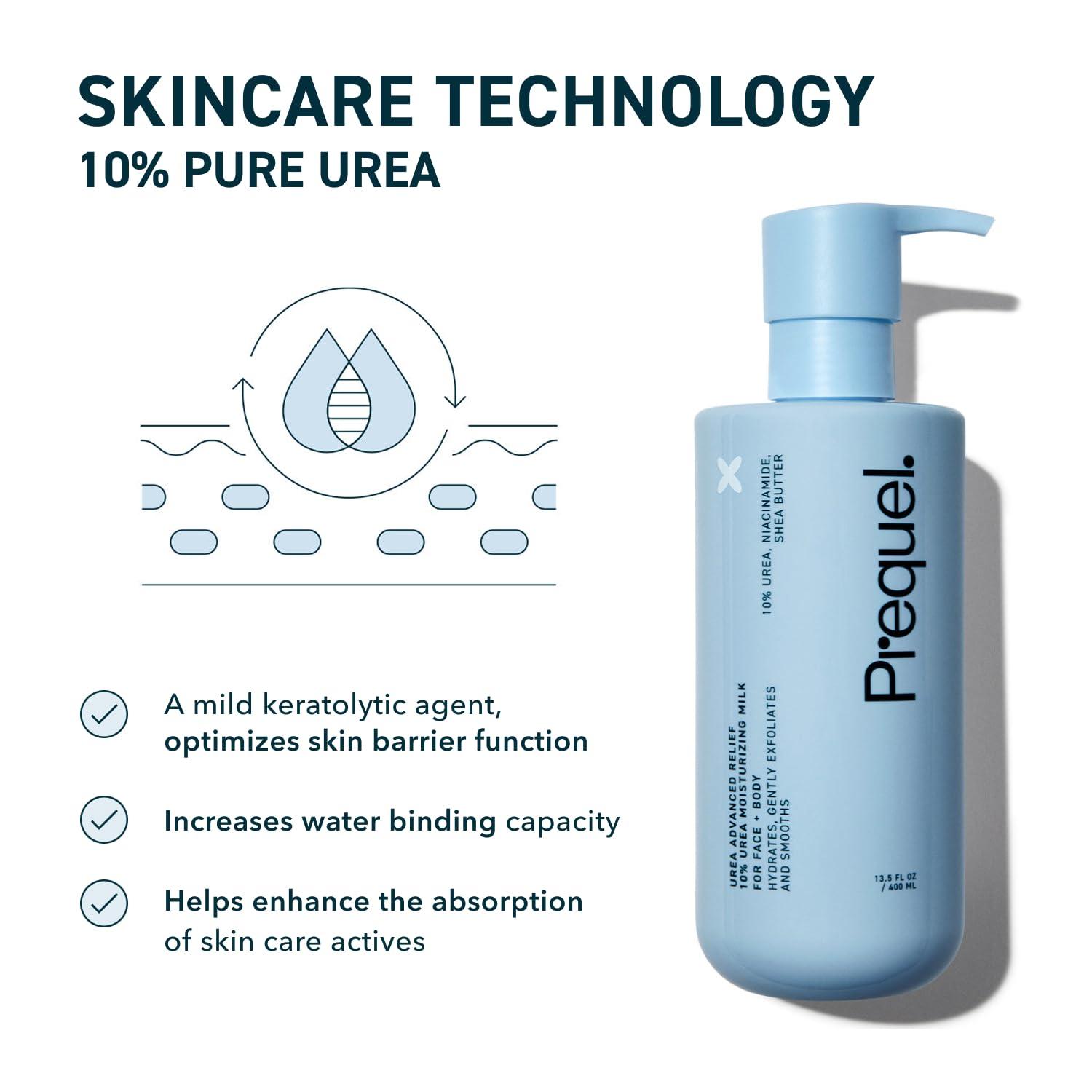 image:imagePrequel Skin Urea 10 Moisturizing Lotion for Face amp Body Unscented Hydrating Cream for Extremely Dry amp Sensitive Skin 675 fl oz Pack of 2