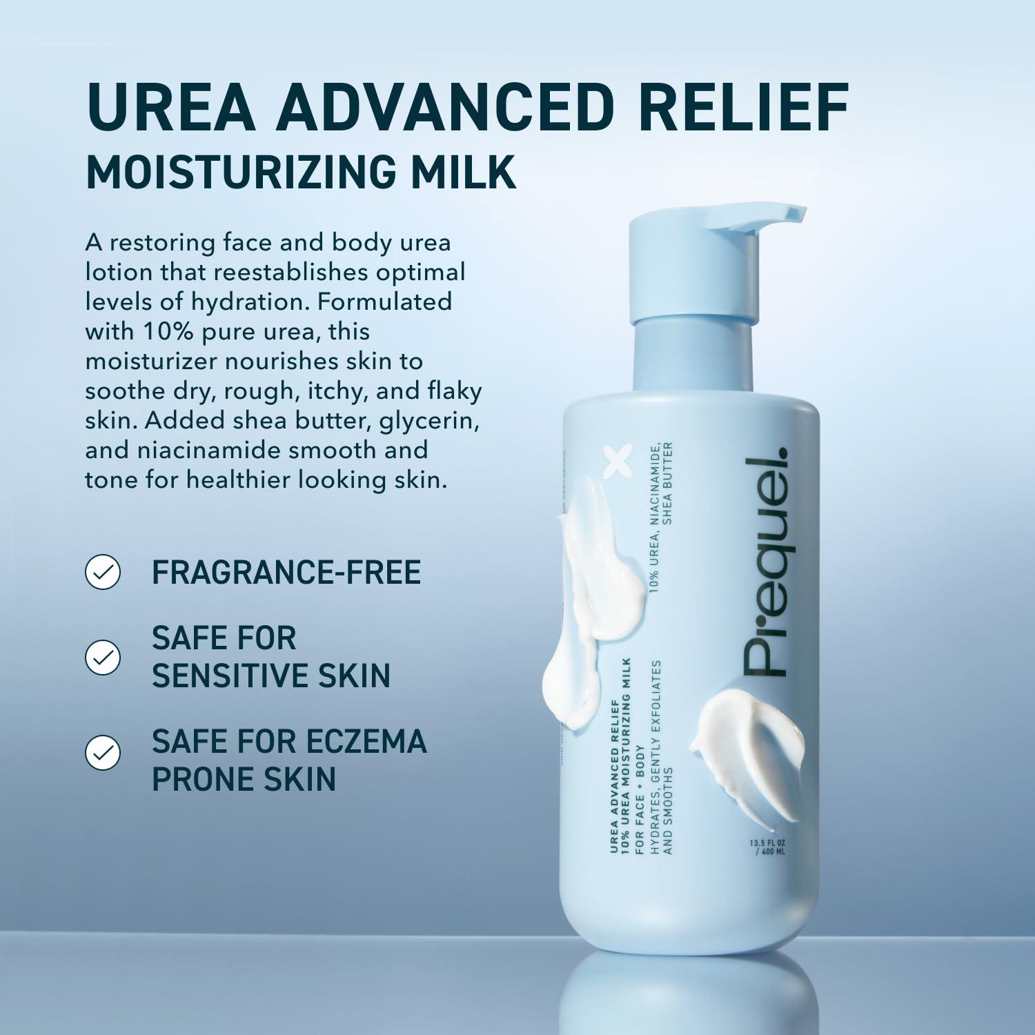 image:imagePrequel Skin Urea 10 Moisturizing Lotion for Face amp Body Unscented Hydrating Cream for Extremely Dry amp Sensitive Skin 675 fl oz Pack of 2