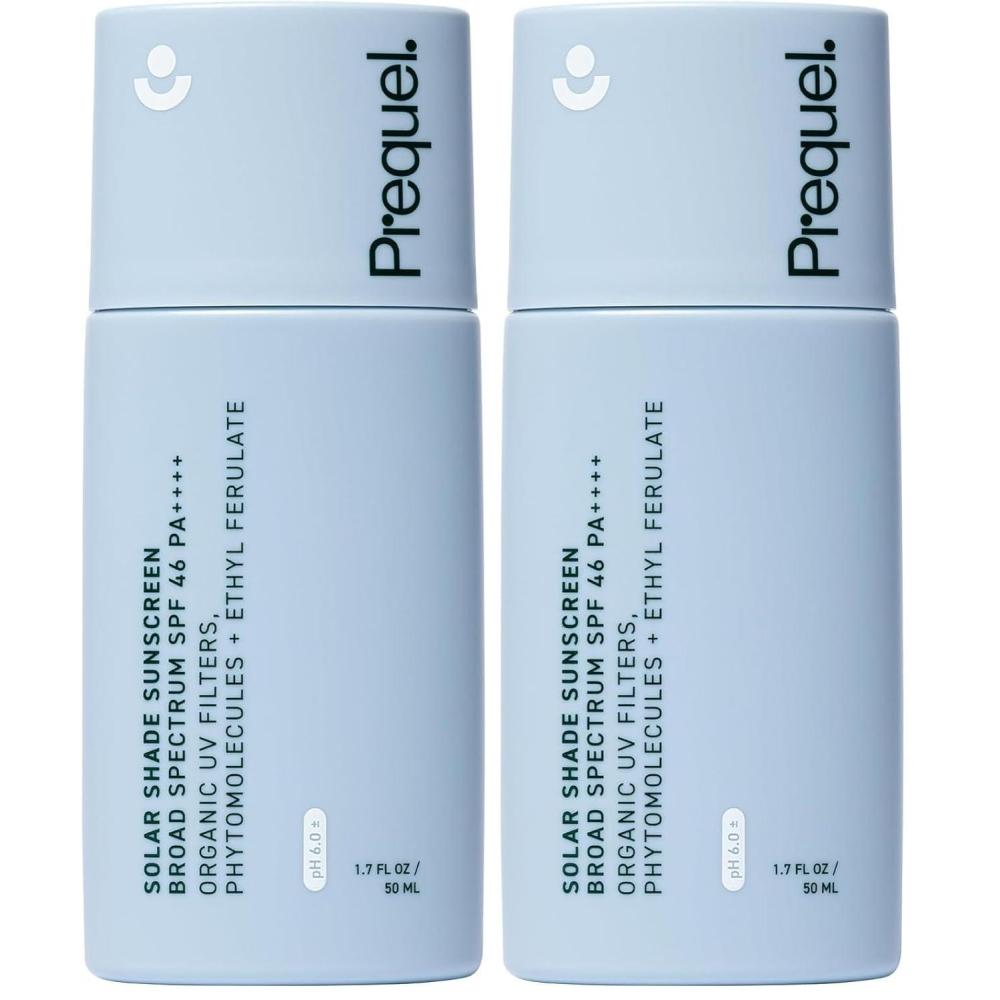 image:imagePrequel Skin Solar Shade  Moisturizing Face Sunscreen SPF 46 PA Broad Spectrum UV Protection Hydrating Sunblock for Dry Skin Lightweight Travel Size Sun Protection 17oz17 Fl Oz Pack of 2