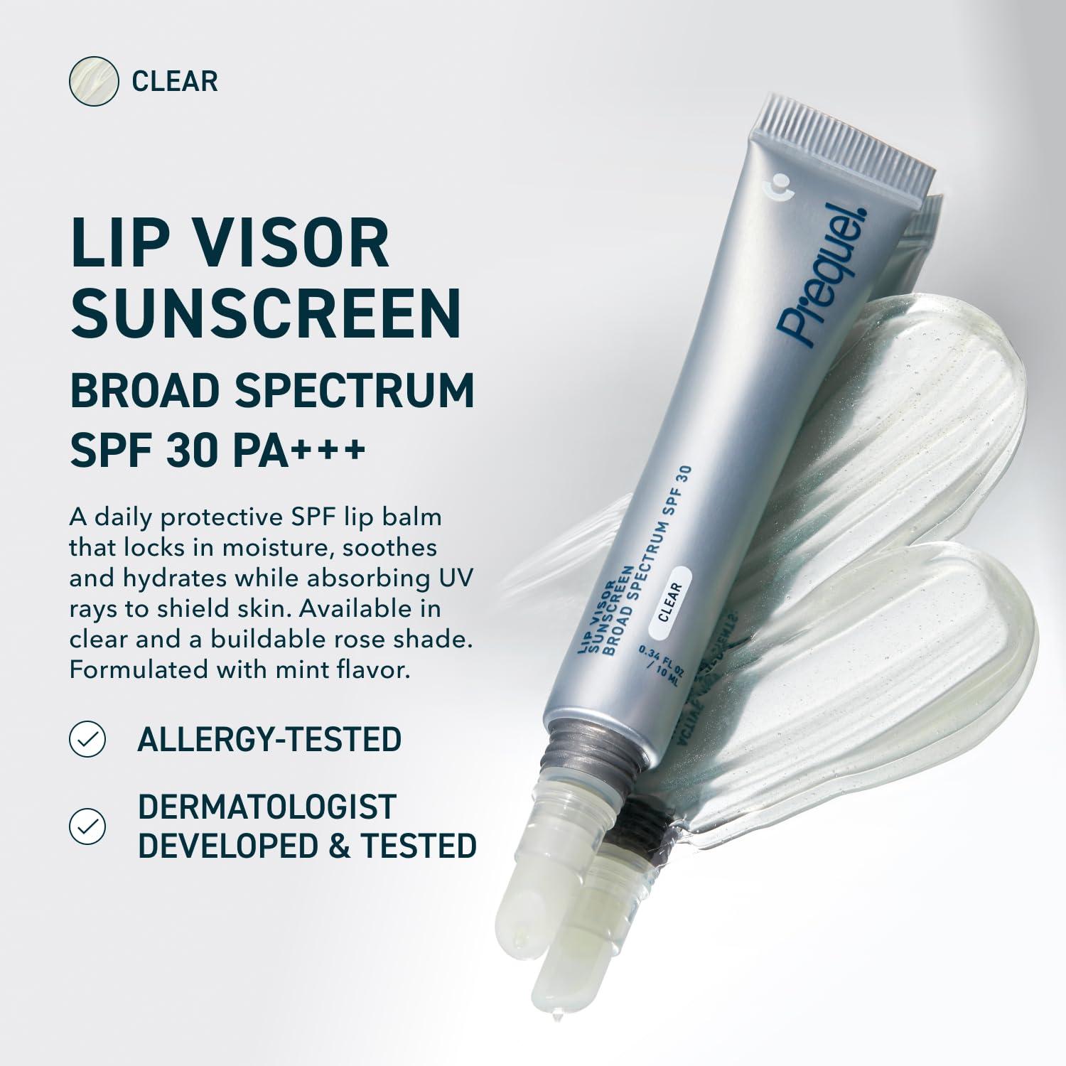 image:imagePrequel Skin Lip Visor Tinted Lip Balm with SPF 30 PA Rosedust Mint Flavor Rosy Nude Shade with NonSticky Finish Moisturizing Semi Gloss Balm Sunscreen for Daily Use 2 PackClear