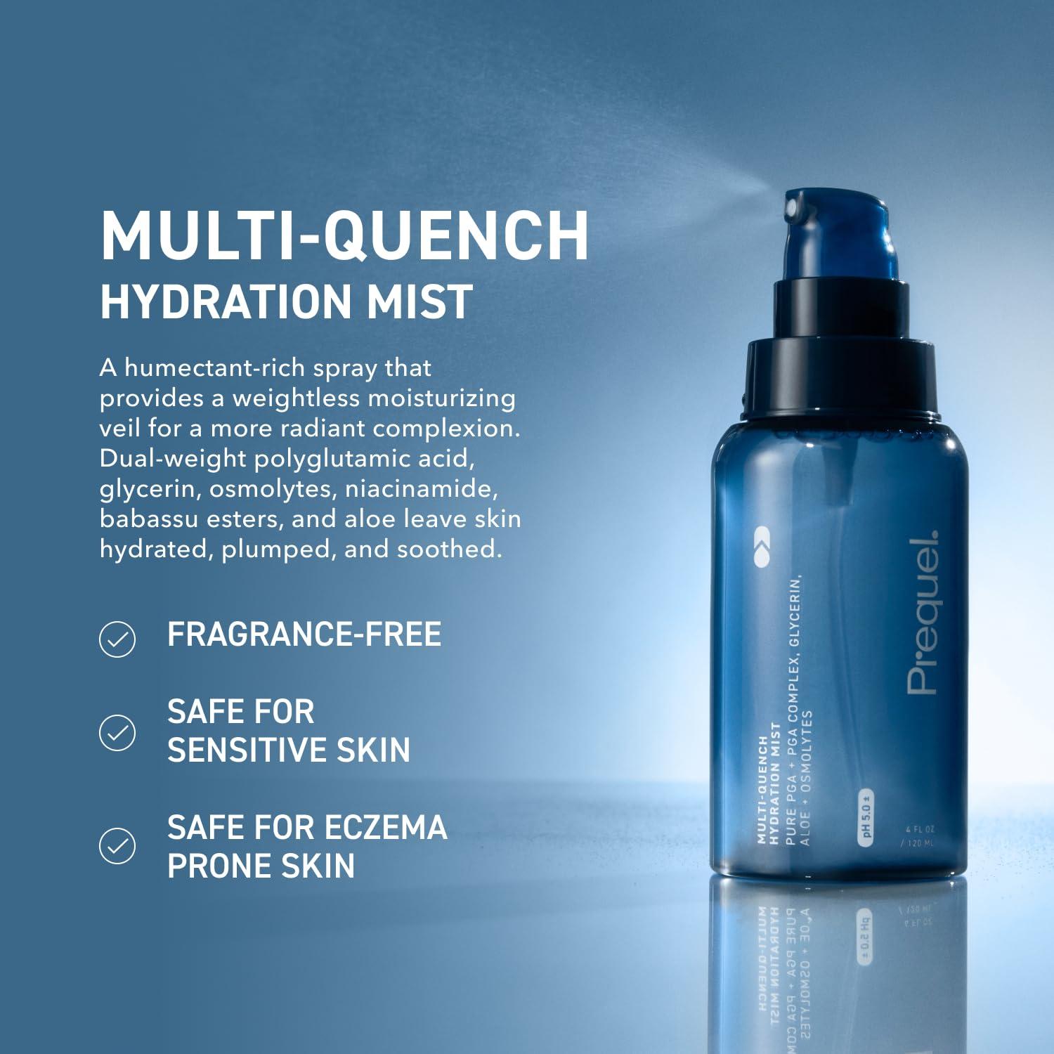 image:imagePrequel Skin MultiQuench Hydration Mist Moisturizing Face Spray with Plumping PGA Complex Glycerin Aloe amp More Hydrating Facial Spray with Niacinamide for Smoother Skin Fine Mist Humectant